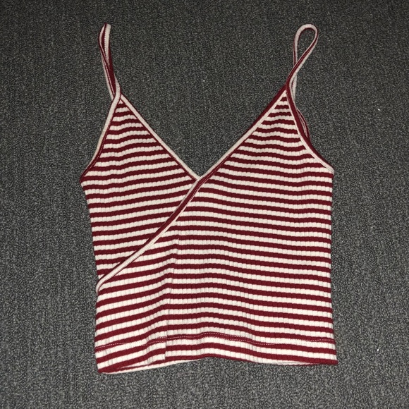 Topshop Tops - Red and white striped tank